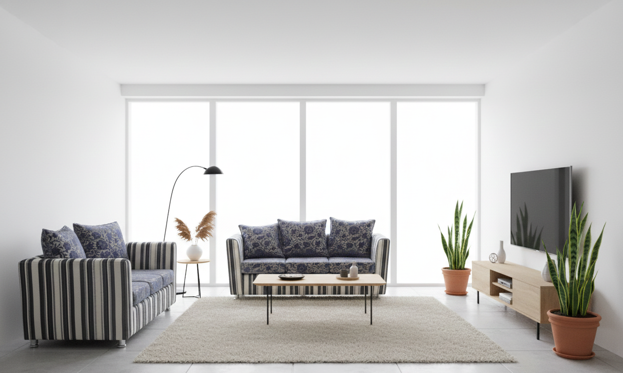 Black Blossom Sofa Set- Black Blossom - Image 1