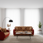 Sofa Set- Crimson Bloom