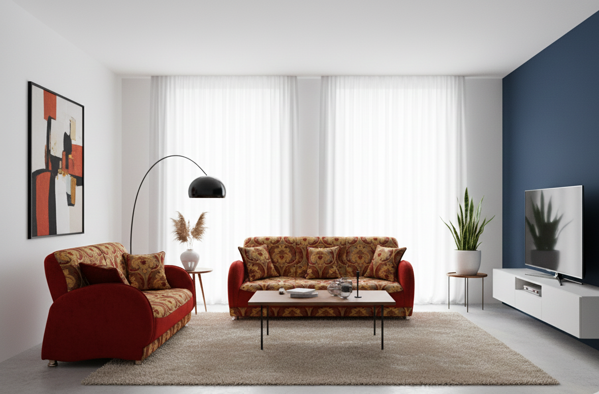 Crimson Bloom Sofa Set- Crimson Bloom - Image 1