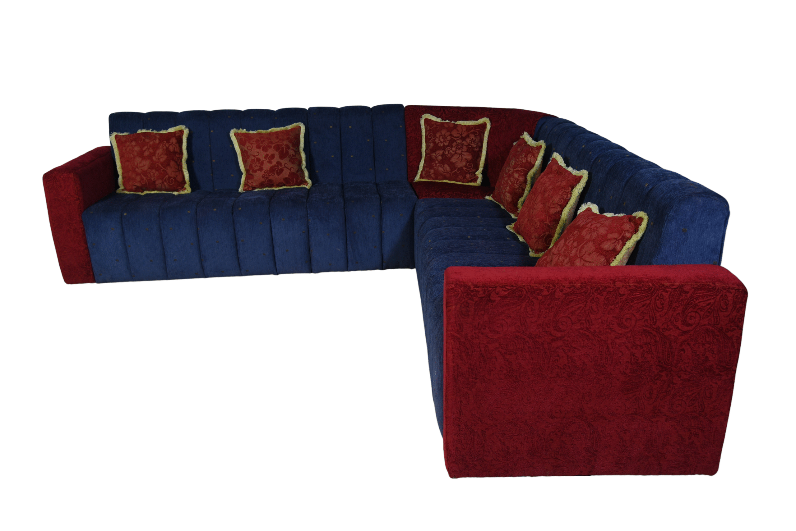 DSC_2328 Corner Sofa- Velvet Navy - Image 1