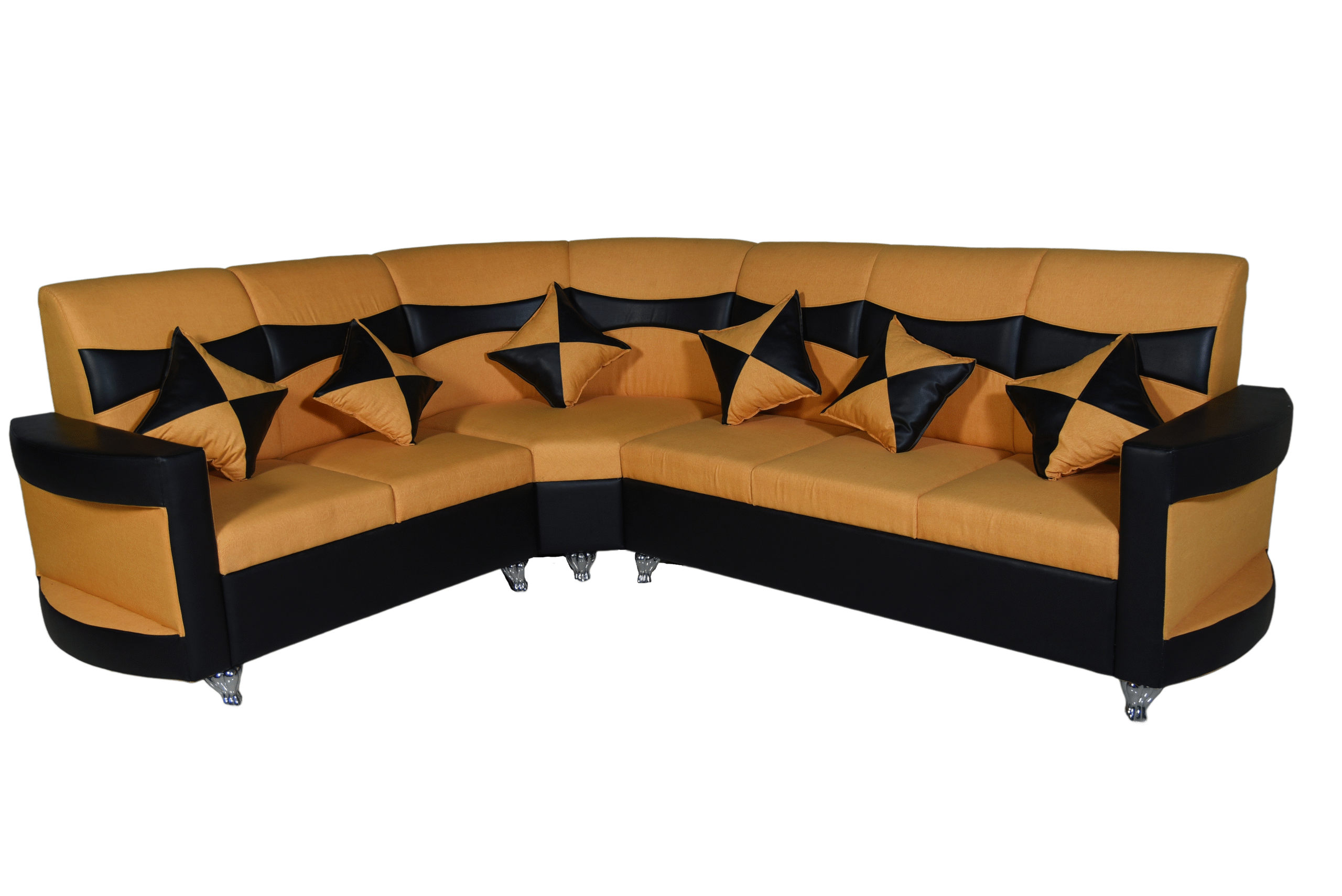 DSC_2337 Corner Sofa- Golden Yellow - Image 1