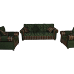 Sofa Set- Vintage Green & Burgundy