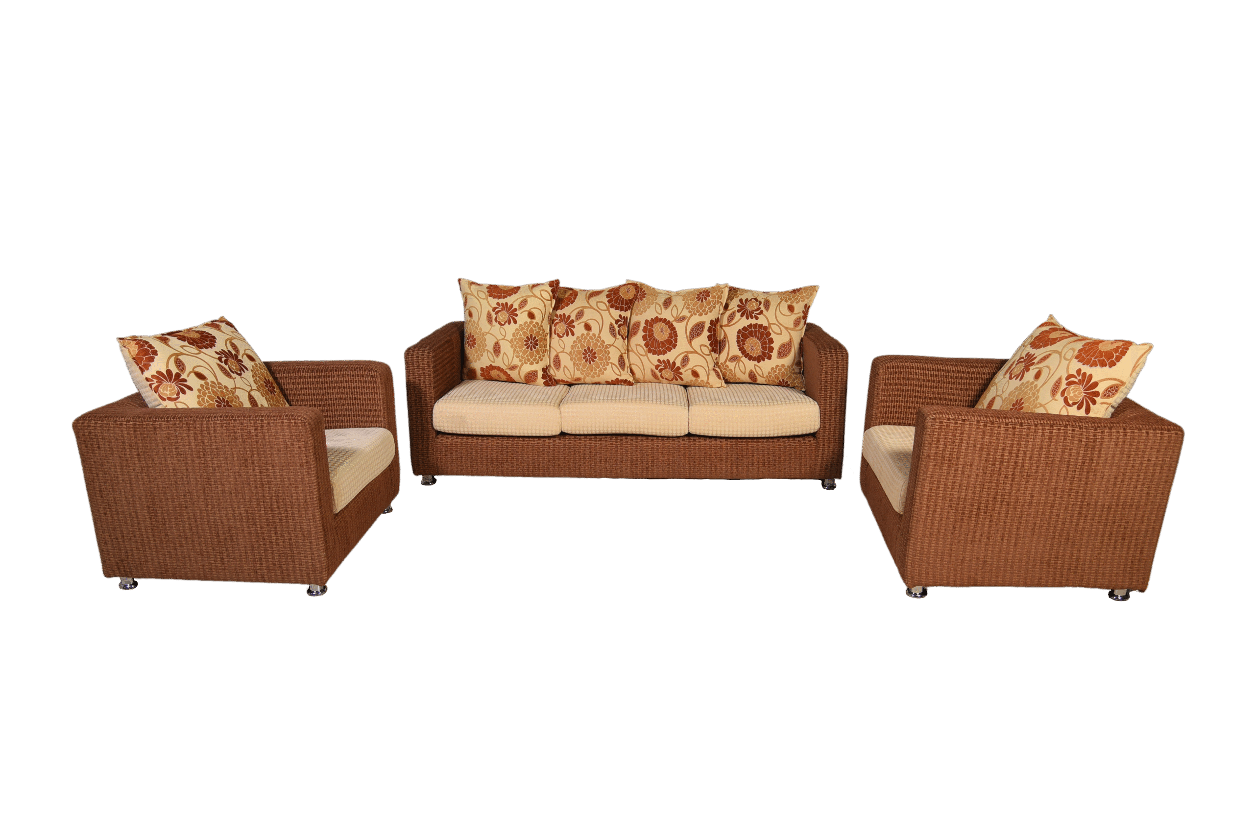 DSC_2871 Sofa Set- Classic Beige & Burgundy - Image 1