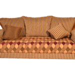 Sofa Set- Crimson Stripe