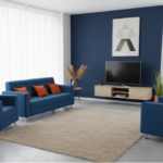 Sofa Set- Deep Blue