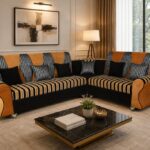 Corner Sofa- Elegant Stripes