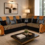 Corner Sofa- Elegant Stripes