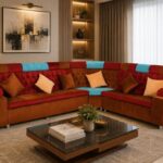 Corner Sofa- Fabric Multicolour