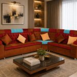 Corner Sofa- Fabric Multicolour