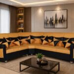 Corner Sofa- Golden Yellow
