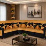 Corner Sofa- Golden Yellow