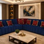 Corner Sofa- Velvet Navy