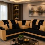 Corner Sofa- Stylish Yellow & Black