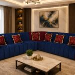 Corner Sofa- Velvet Navy