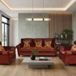 Sofa Set- Burgundy Charm
