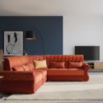 Corner Sofa- Rustic Red