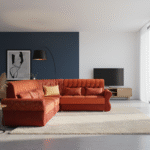 Corner Sofa- Rustic Red