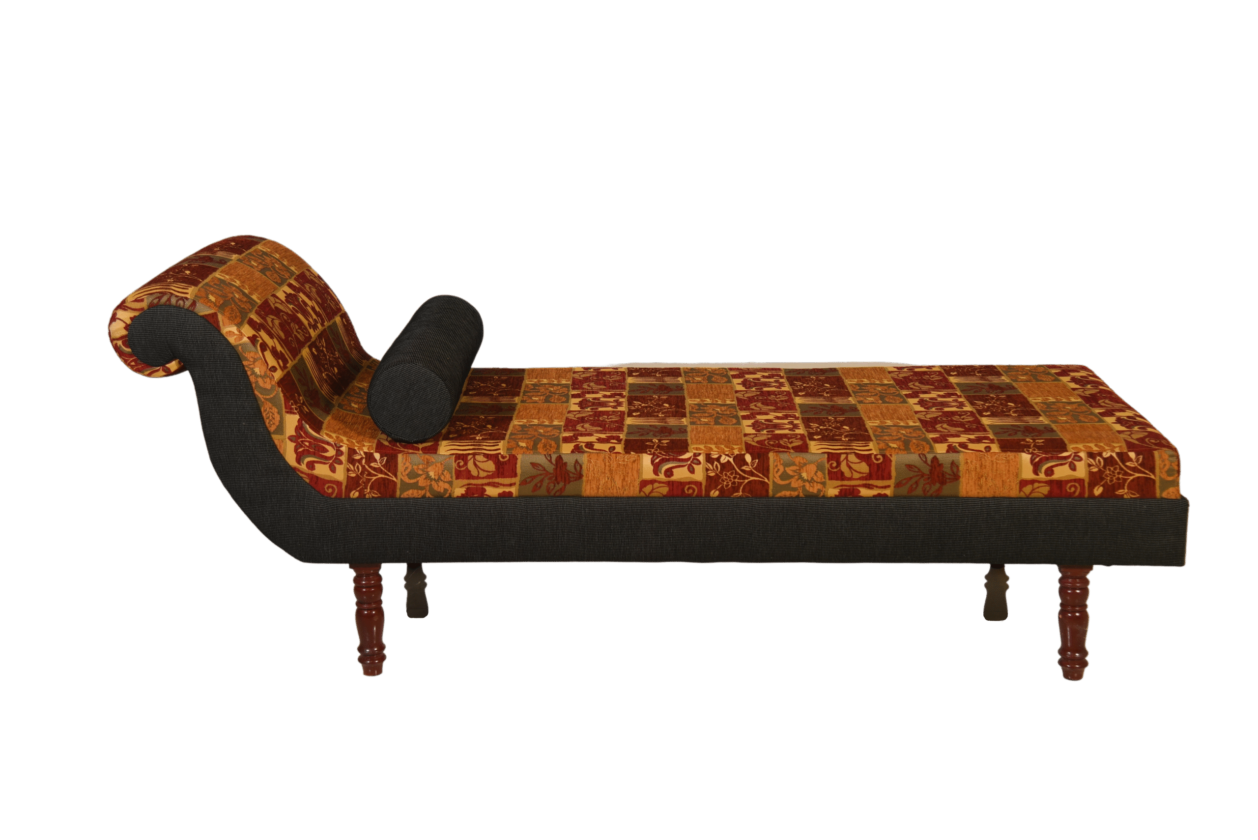 DSC_3072 Diwan Cot- Burgundy Blossom - Image 1