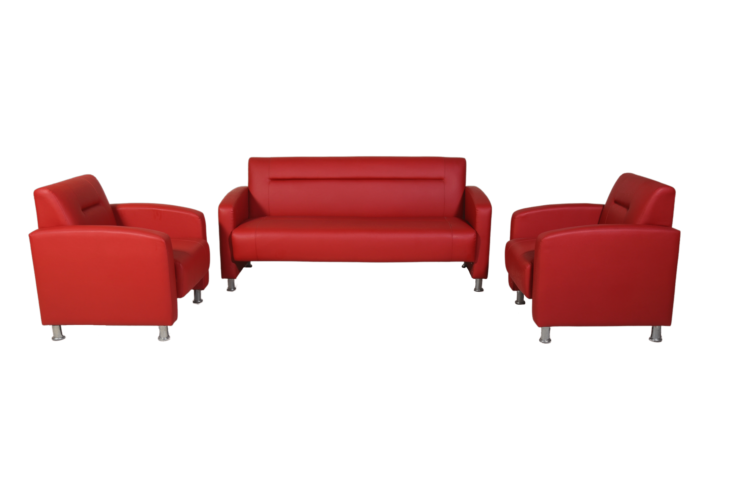 DSC_3142 Sofa Set- Bold Red - Image 1