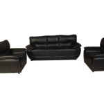 Sofa Set- Solid Black Luxe
