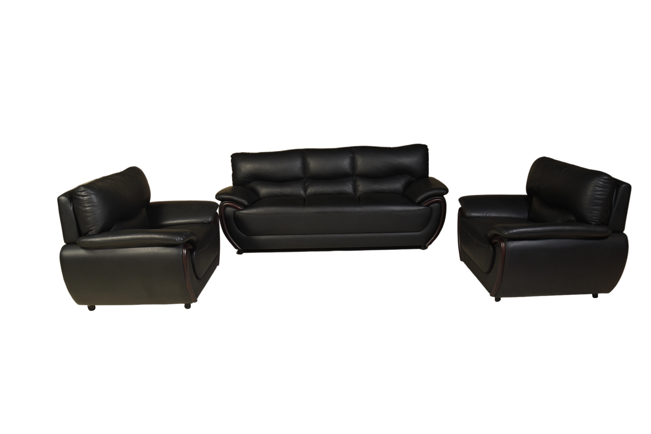 DSC_3244 Sofa Set- Solid Black Luxe - Image 1