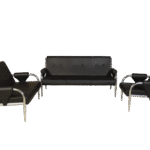 Sofa Set- Black Steel Finish
