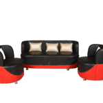 Sofa set- Black & Red Round