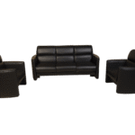 Sofa Set- Sturdy Black
