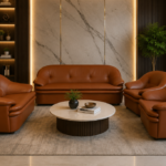 Sofa Set- Sleek Brown