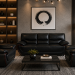 Sofa Set- Solid Black Luxe