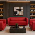 Sofa Set- Burgundy Luxe