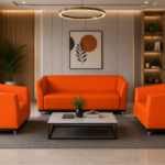 Sofa Set- Orange Glow