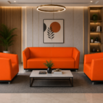 Sofa Set- Orange Glow