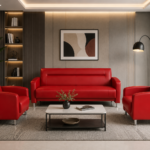 Sofa Set- Bold Red