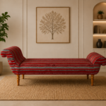 Diwan Cot- Striped Elegance