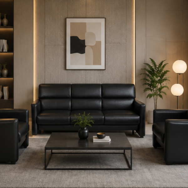 Sofa Set- Sturdy Black